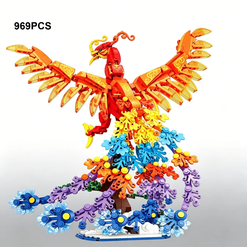 New Flame Phoenix Dragon Building Block Set Auspicious Dragon & Phoenix Assembly Model Creative Building Blocks Desktop Ornament
New Flame Phoenix Dragon Building Block Set Auspicious Dragon & Phoenix Assembly Model Creative Building Blocks Desktop Ornament
