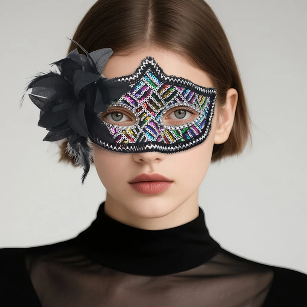 Decorative Mask Prop Retro Half-Face Mask Venetian Party Mask Colorful For Party Halloween Masquerade Ball 
Decorative Mask Prop Retro Half-Face Mask Venetian Party Mask Colorful For Party Halloween Masquerade Ball