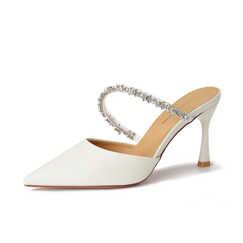 Fashion Women Summer Sandals Sexy Pointed Toe Rhinestone Shallow Mouth Party Dress Outer Wear High Heel Slippers
Fashion Women Summer Sandals Sexy Pointed Toe Rhinestone Shallow Mouth Party Dress Outer Wear High Heel Slippers