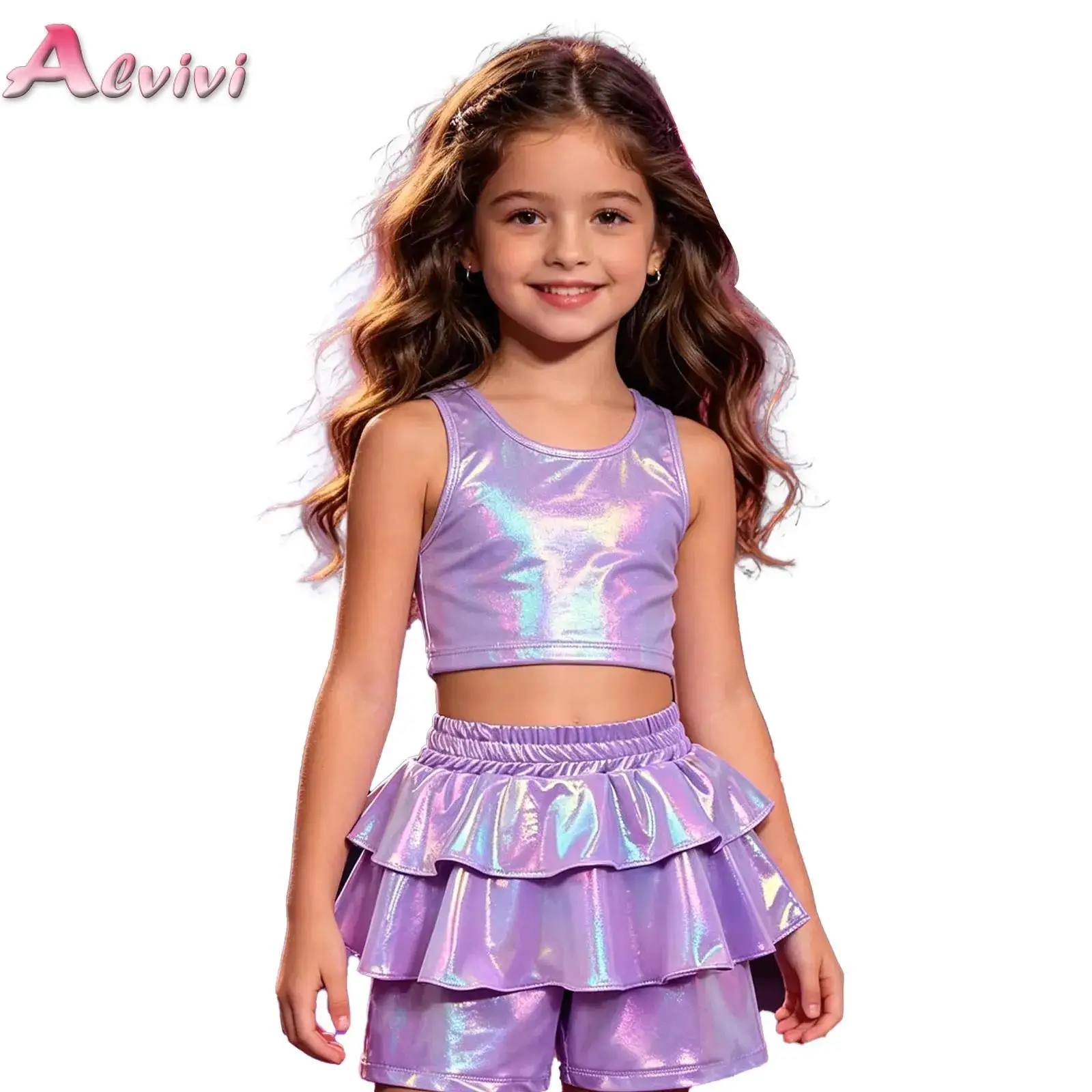Kids Girls Fashion Metallic Ruffled Shorts Ballet Training Bottoms Summer Elastic Waist Culottes Yoga Short Pants for 6-12 Years
Kids Girls Fashion Metallic Ruffled Shorts Ballet Training Bottoms Summer Elastic Waist Culottes Yoga Short Pants for 6-12 Years
