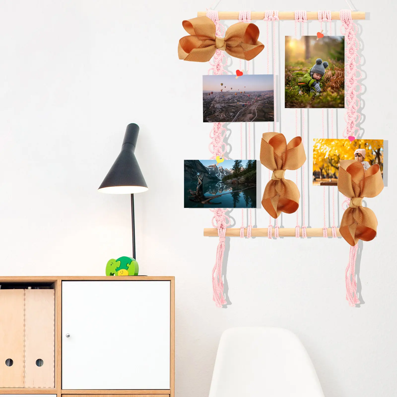 Macrame Hair Clips Holder Girl Storage Organizer Wooden Rod Hanging Hairpins Organizer for Hair Accessories
Macrame Hair Clips Holder Girl Storage Organizer Wooden Rod Hanging Hairpins Organizer for Hair Accessories