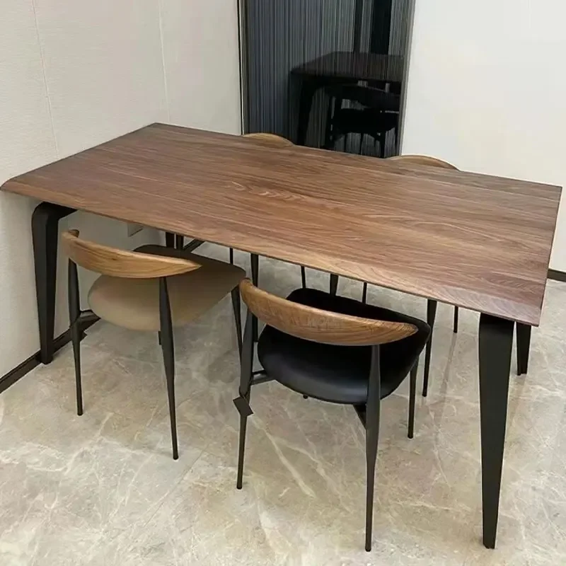 Industrial Furniture Modern Solid Walnut Wood Restaurant Dining Table Simple Office Rectangular Conference Table
Industrial Furniture Modern Solid Walnut Wood Restaurant Dining Table Simple Office Rectangular Conference Table