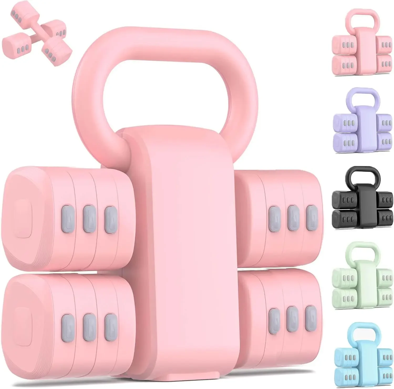 4-in-1 Adjustable Dumbbell Set, 2.2-5.5lb Each, Convertible Weights for Home Gym
4-in-1 Adjustable Dumbbell Set, 2.2-5.5lb Each, Convertible Weights for Home Gym