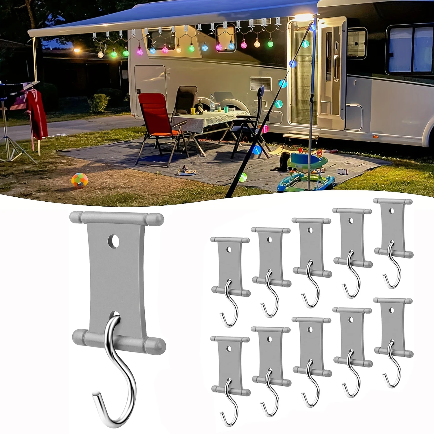 4/8Pcs S-Shaped Camping Awning Hooks Clips RV Tent Hangers Light Hangers For Caravan Camper Hooks Accessories Outdoor Supplies
4/8Pcs S-Shaped Camping Awning Hooks Clips RV Tent Hangers Light Hangers For Caravan Camper Hooks Accessories Outdoor Supplies