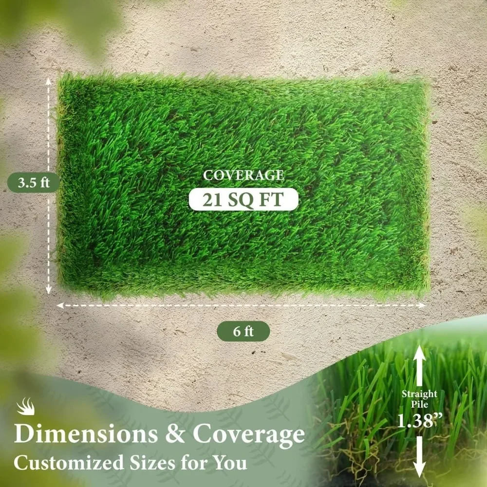 Artificial grass decoration42 X 72 inch indoor/outdoor artificial turf, pet dog grass mat, potted plant training with drainage
Artificial grass decoration42 X 72 inch indoor/outdoor artificial turf, pet dog grass mat, potted plant training with drainage