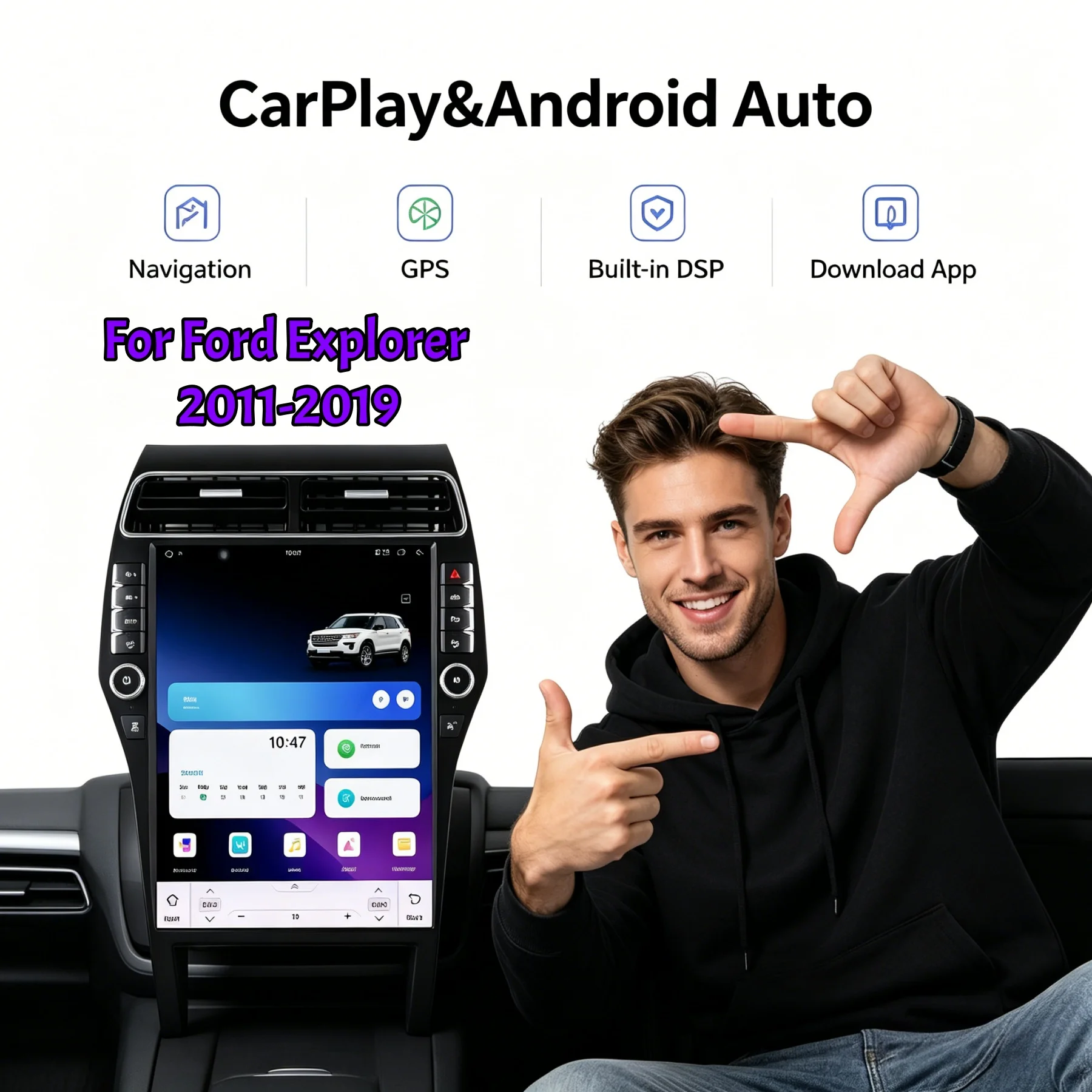 16.2'' Wireless CarPlay Android Car Stereo For Ford Explorer 2011-2019 Auto Touch Screen GPS Navigation Multimedia 8 Core BT
16.2'' Wireless CarPlay Android Car Stereo For Ford Explorer 2011-2019 Auto Touch Screen GPS Navigation Multimedia 8 Core BT