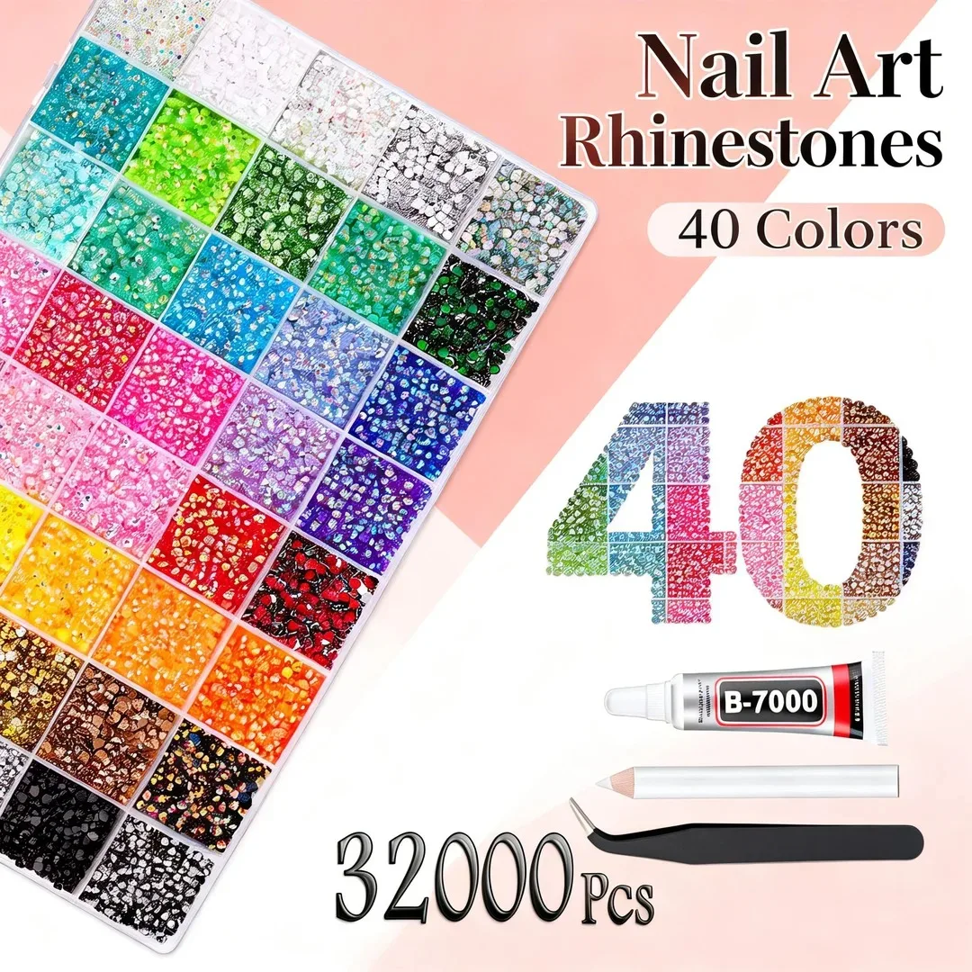 42Gird Nails Art Multi-Size Flat Back Acrylic Rhinestones 3D Crystal DIY Decorations Glitter Crystal Gem Manicure Accessories
42Gird Nails Art Multi-Size Flat Back Acrylic Rhinestones 3D Crystal DIY Decorations Glitter Crystal Gem Manicure Accessories