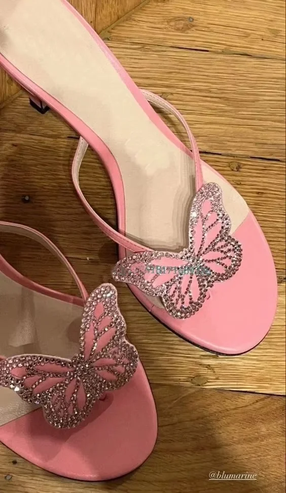 New Pink Butterfly Flipflop Slides Women Beach High Heel Thin Belt Open Toe Sandals Evening Lady Roman Dress Shoes
New Pink Butterfly Flipflop Slides Women Beach High Heel Thin Belt Open Toe Sandals Evening Lady Roman Dress Shoes