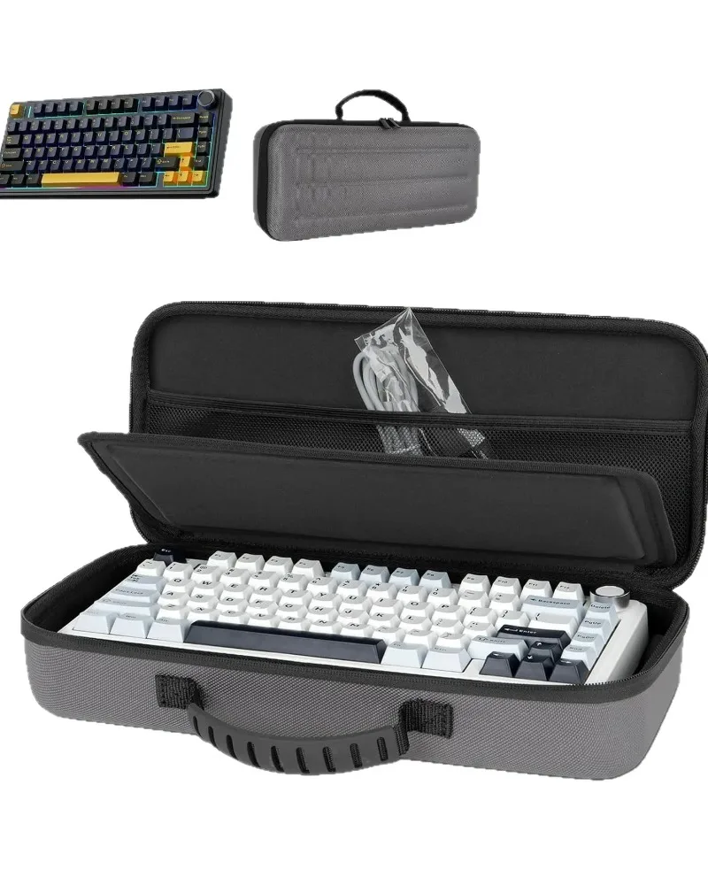 Updated EVA Mechanical Keyboard Storage Box Portable Hard Case For Keyboard And Bluetooth Mouse