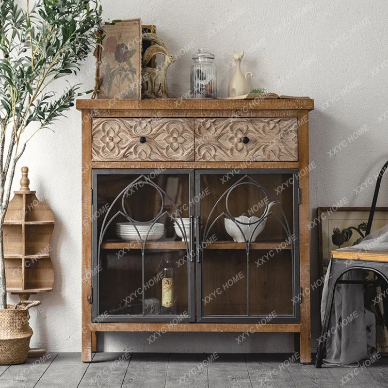 Retro American Entrance Cabinet Solid Wood Sideboard Living Room Storage Organizer Cabinet Home
Retro American Entrance Cabinet Solid Wood Sideboard Living Room Storage Organizer Cabinet Home