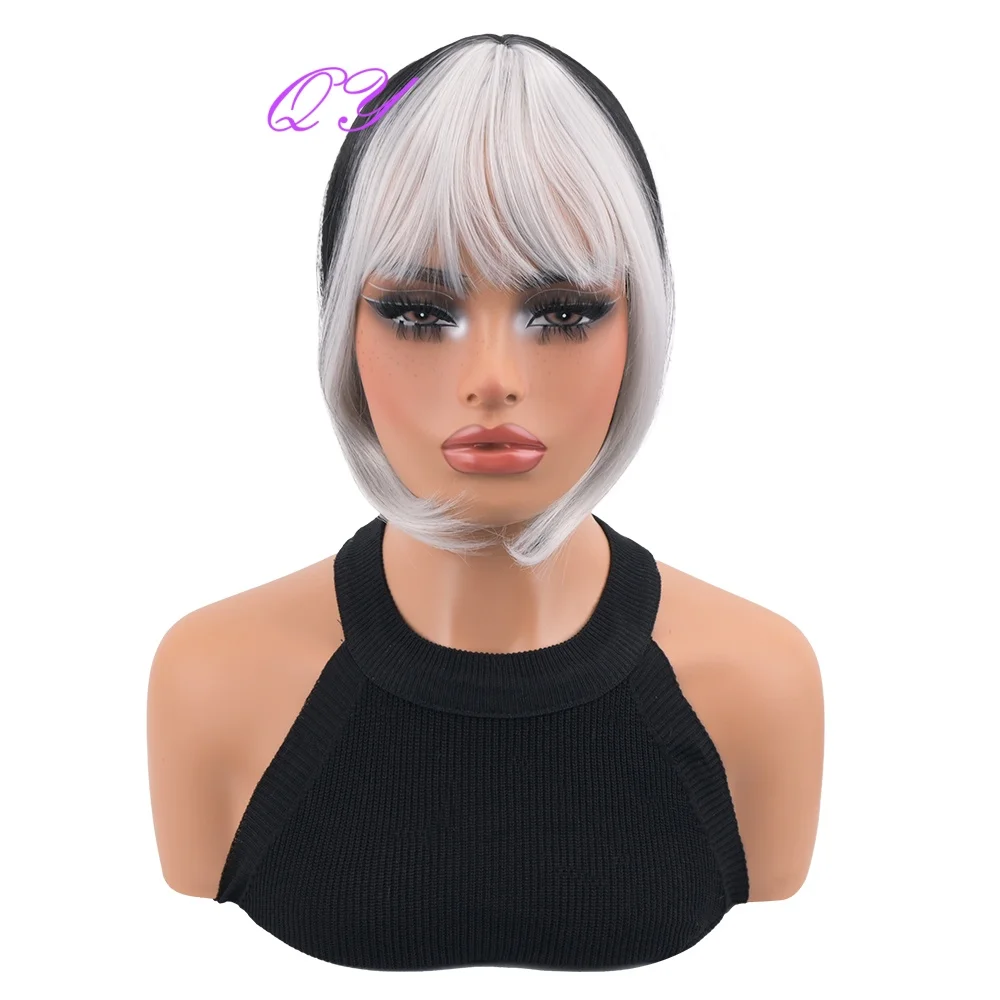 Высококачественный парик с челкой для женщин, синтетическая серо-белая челка, используемый для повседневных или косплей-вечеринок, прически
Высококачественный парик с челкой для женщин, синтетическая серо-белая челка, используемый для повседневных или косплей-вечеринок, прически
