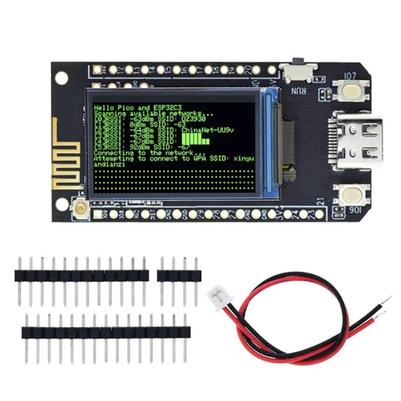 Плата разработки ESP32-C3 RP2040 с двумя микроконтроллерами ESP32 и 1,14-дюймовым дисплеем ST7789 для модуля Arduino
Плата разработки ESP32-C3 RP2040 с двумя микроконтроллерами ESP32 и 1,14-дюймовым дисплеем ST7789 для модуля Arduino