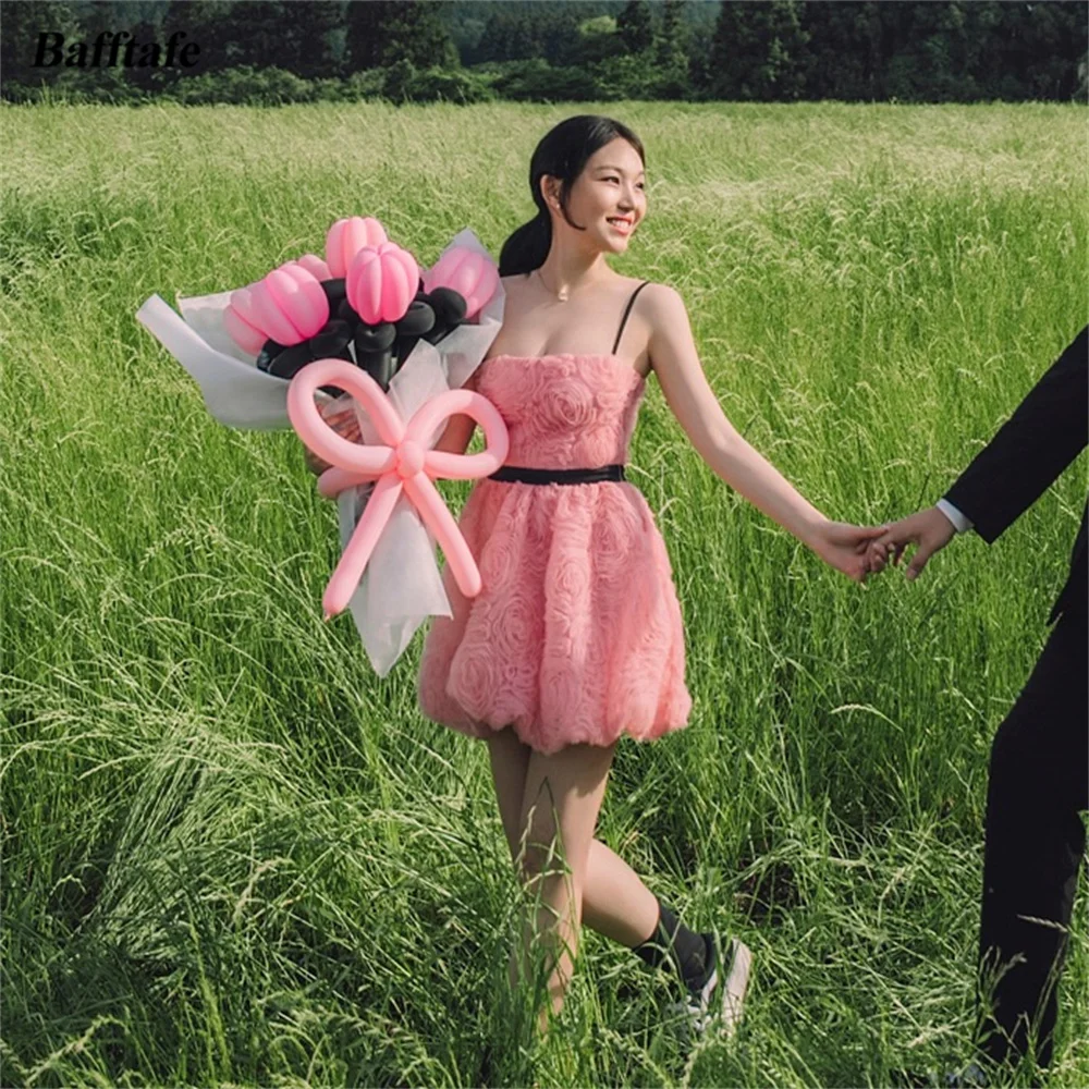Bafftafe Pink Tulle Flowers Mini Prom Dresses Customized Above Knee Korea Women Formal Party Cocktail Gowns Photography Dress
Bafftafe Pink Tulle Flowers Mini Prom Dresses Customized Above Knee Korea Women Formal Party Cocktail Gowns Photography Dress