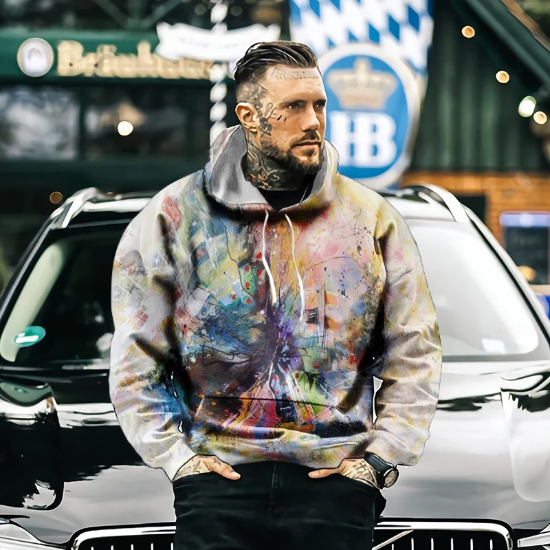 Men's New Hoodie Long Sleeve Sweatshirt Street Retro Art European and American Style 3D Graffiti Hip Hop Street Fall Winter
Men's New Hoodie Long Sleeve Sweatshirt Street Retro Art European and American Style 3D Graffiti Hip Hop Street Fall Winter