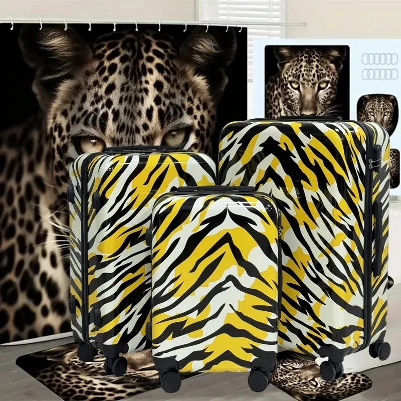 Чемодан для багажа из АБС-пластика и ПК с тигровым принтом и 360° ° Бесшумные вращающиеся колеса, молния и кодовый замок, легкий прочный дорожный чемодан
Чемодан для багажа из АБС-пластика и ПК с тигровым принтом и 360° ° Бесшумные вращающиеся колеса, молния и кодовый замок, легкий прочный дорожный чемодан