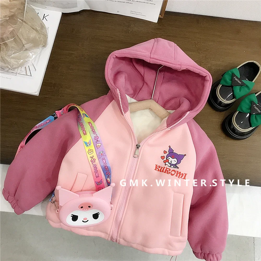 Kuromi Sanrio Children Warm Long Sleeve Casual Coat Autumn Winter Cute Cartoon Kawaii Thickened Jacket Clothing Gifts for Kids
Kuromi Sanrio Children Warm Long Sleeve Casual Coat Autumn Winter Cute Cartoon Kawaii Thickened Jacket Clothing Gifts for Kids