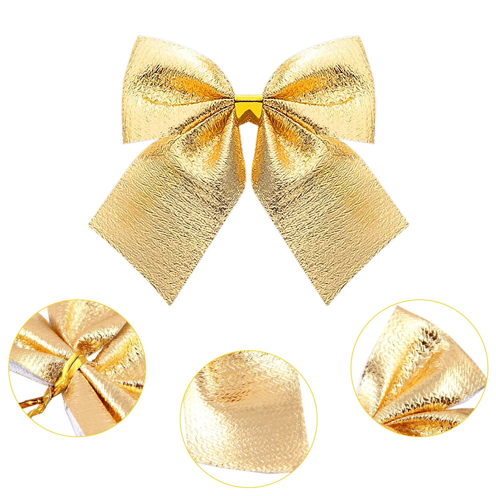 12pcs Christmas Decorations Golden Bowknot Ribbon Christmas Bowknot 5x5cm Satin Hanging Festive Xmas Ornaments
12pcs Christmas Decorations Golden Bowknot Ribbon Christmas Bowknot 5x5cm Satin Hanging Festive Xmas Ornaments