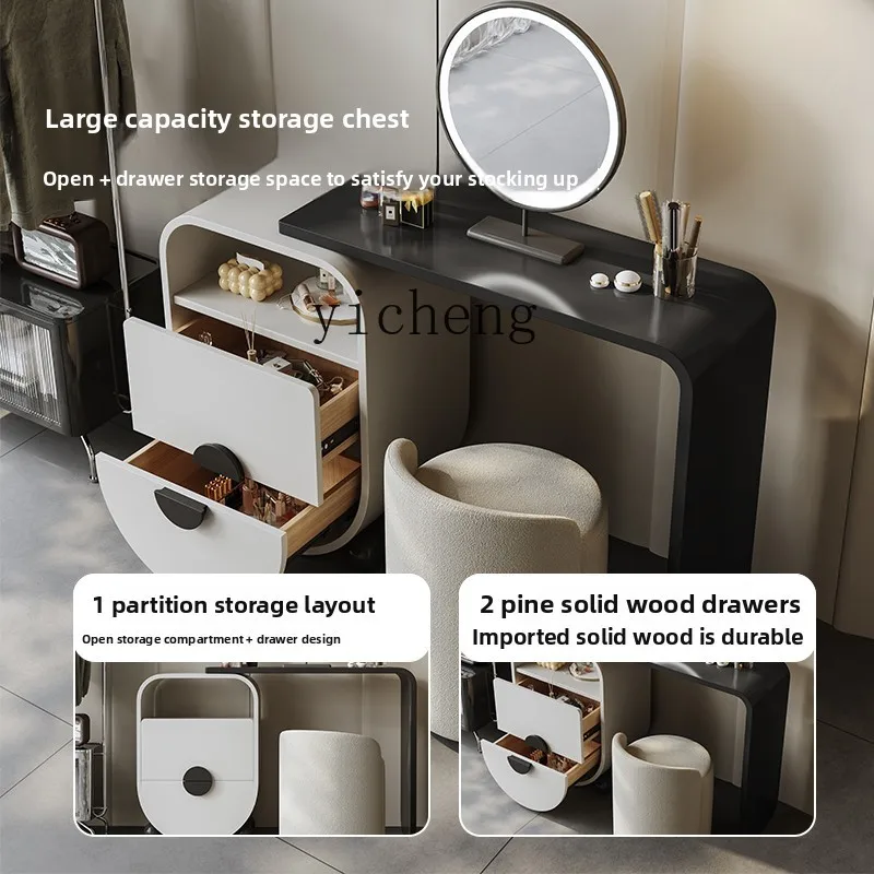 ZK Solid Wood Makeup Table Dressing Table Modern Bedroom Simple Chest of Drawers Integrated Dressing Table French Style 
ZK Solid Wood Makeup Table Dressing Table Modern Bedroom Simple Chest of Drawers Integrated Dressing Table French Style