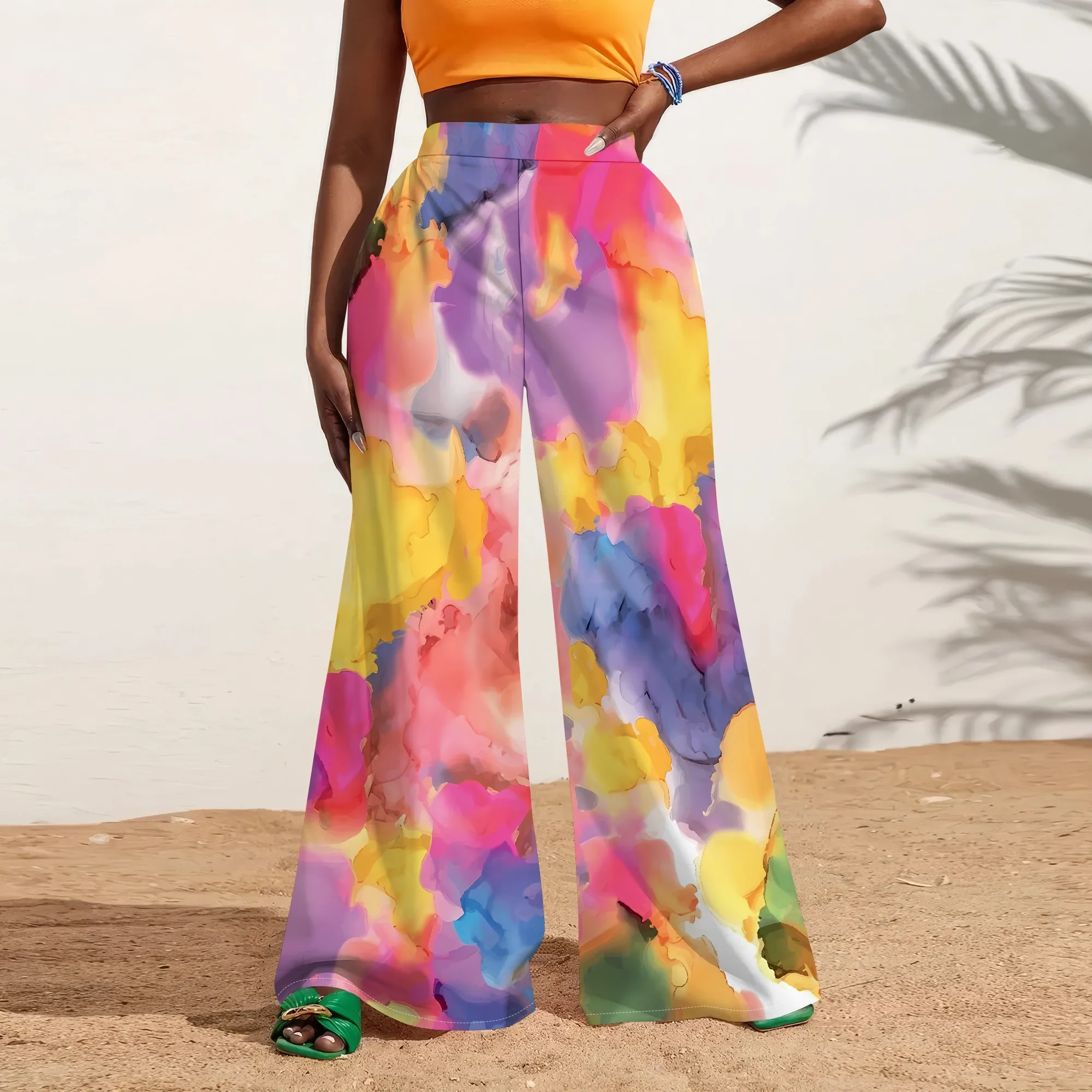 Nupusa Watercolor Print Pants for Women Standard Size Summer Casual High - Waist Wide - Leg Pants
Nupusa Watercolor Print Pants for Women Standard Size Summer Casual High - Waist Wide - Leg Pants