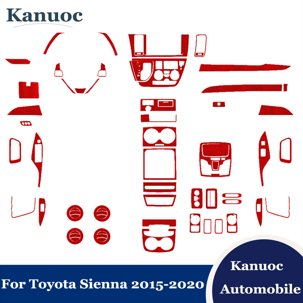 Red Carbon Fiber Car Stickers For Toyota Sienna 2015-2020 Car interior Decorative accessories
Red Carbon Fiber Car Stickers For Toyota Sienna 2015-2020 Car interior Decorative accessories