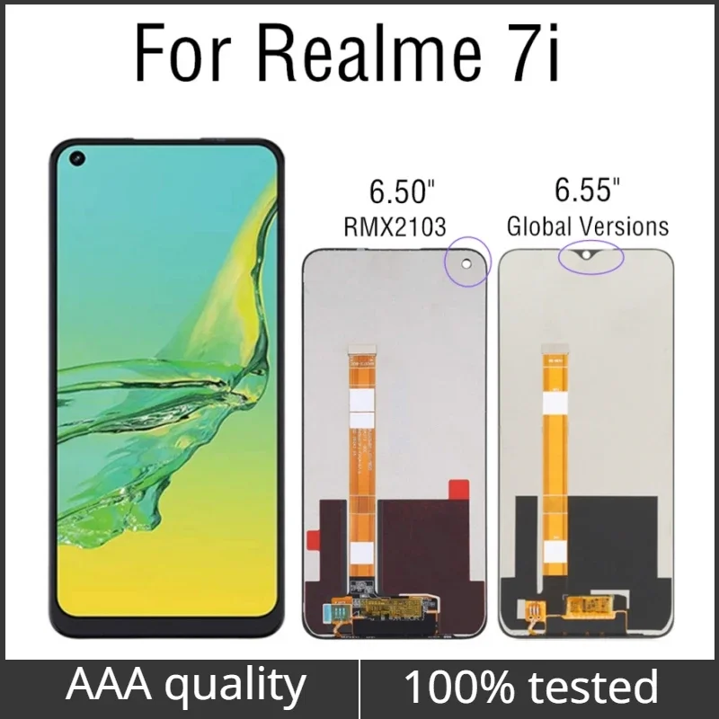 ЖК-дисплей 6,5 дюйма для Realme 7i 4G RMX2103, сменный сенсорный экран с дигитайзером для Realme 7i Global Helio G85 RMX2193, ЖК-дисплей
ЖК-дисплей 6,5 дюйма для Realme 7i 4G RMX2103, сменный сенсорный экран с дигитайзером для Realme 7i Global Helio G85 RMX2193, ЖК-дисплей