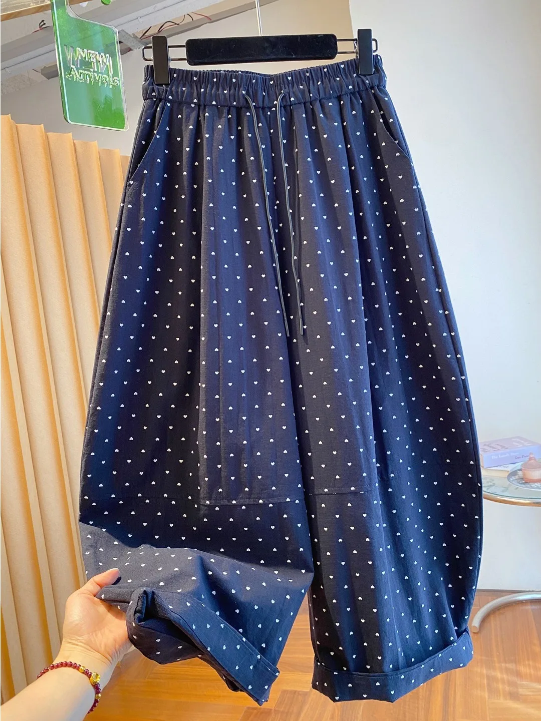 Loose Casual Korean Style Polka Dot Wide Leg Pants Nine Points Versatile Beautiful New 2026 Women's Casual Cotton Blend
Loose Casual Korean Style Polka Dot Wide Leg Pants Nine Points Versatile Beautiful New 2026 Women's Casual Cotton Blend