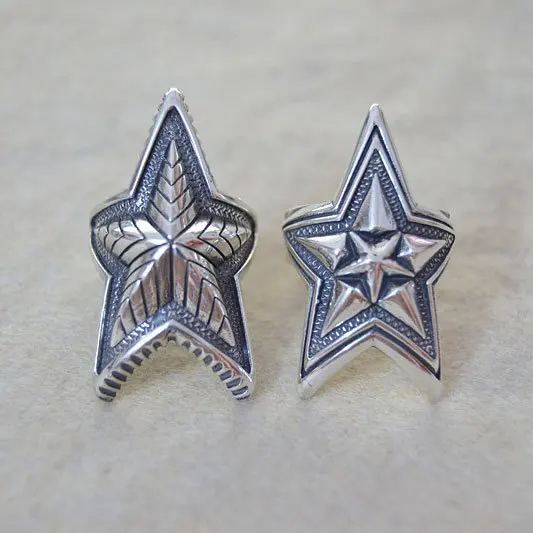 Trendy personality punk jewelry retro Thai silver pentagonal star ring index finger opening adjustable 925 sterling silver ring
Trendy personality punk jewelry retro Thai silver pentagonal star ring index finger opening adjustable 925 sterling silver ring