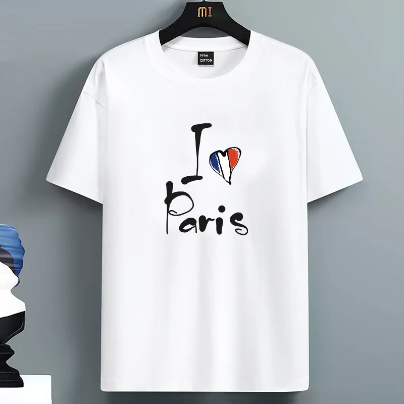 Men's 100% Cotton Summer Loose Size Creative Graphic PARIS Printed Slim Fit Casual Sports Round Neck Short Sleeved T-shirt Top
Men's 100% Cotton Summer Loose Size Creative Graphic PARIS Printed Slim Fit Casual Sports Round Neck Short Sleeved T-shirt Top