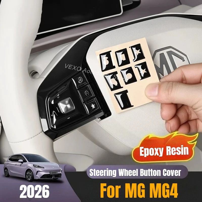 For MG MG4 2026 Steering Wheel Button Sticker Trim Interior Protection Cover Interior Film Car Styling Modification Accessories
For MG MG4 2026 Steering Wheel Button Sticker Trim Interior Protection Cover Interior Film Car Styling Modification Accessories