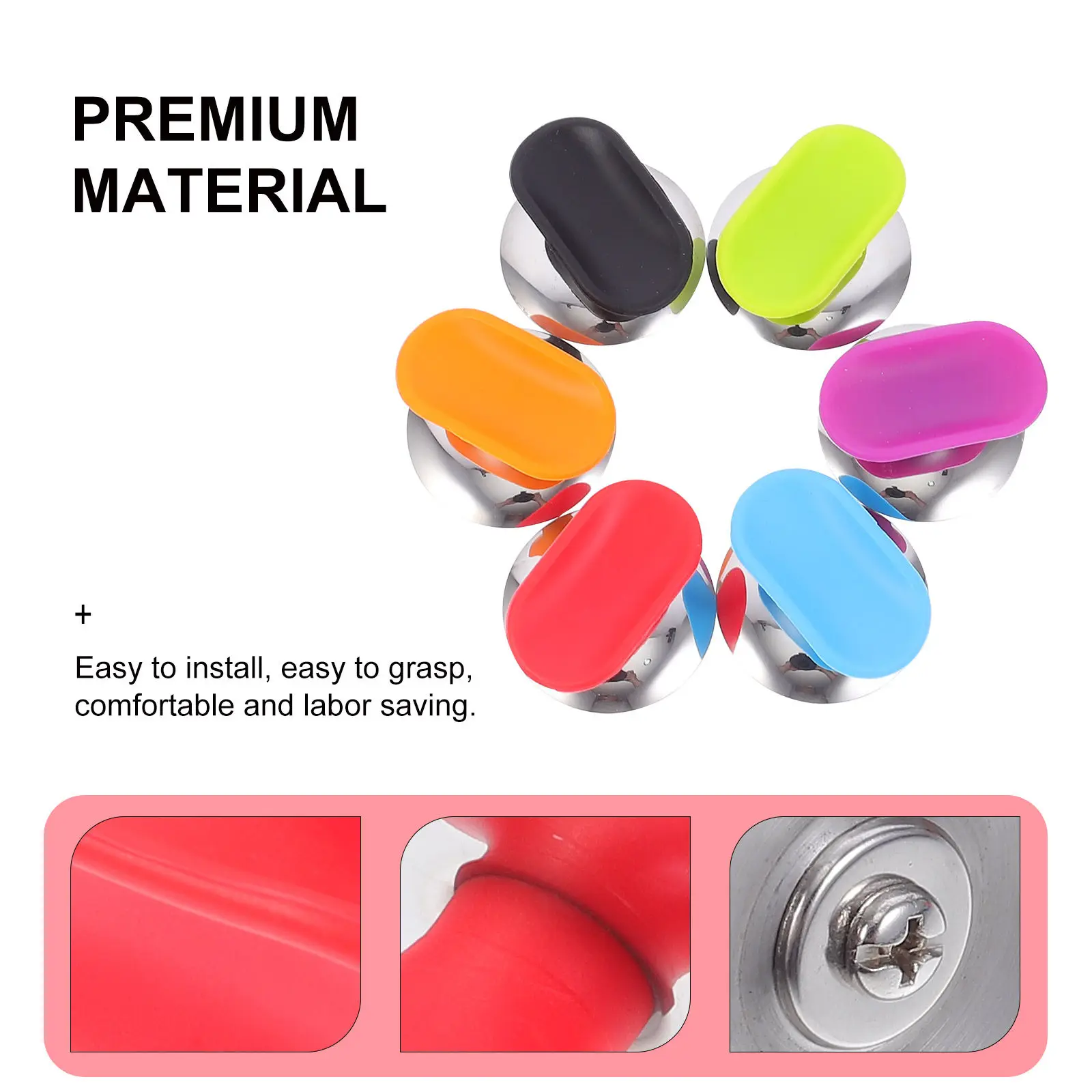 Набор из 6 термостойких ручек для крышек кастрюль с силиконовыми накладками, защита от ожогов, нержавеющая сталь, кухонный гаджет
Набор из 6 термостойких ручек для крышек кастрюль с силиконовыми накладками, защита от ожогов, нержавеющая сталь, кухонный гаджет