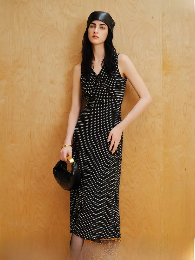 Polka Dot round Dance Small Size 3D Flower Waist Cinching Sleeveless Dress Women's Commute Style Summer Polyester Fiber
Polka Dot round Dance Small Size 3D Flower Waist Cinching Sleeveless Dress Women's Commute Style Summer Polyester Fiber