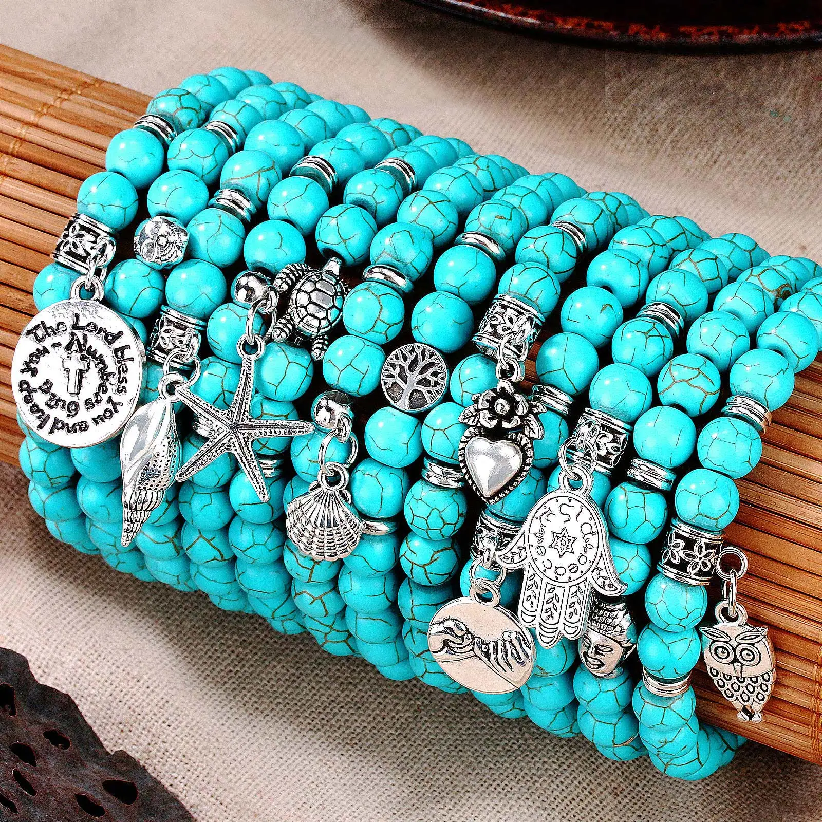 5PCS Turquoise Stone Beaded Bracelet for Men&Women Stainless Steel Charm Bulk Wholesale Stylish Jewelry Fashion Accessories
5PCS Turquoise Stone Beaded Bracelet for Men&Women Stainless Steel Charm Bulk Wholesale Stylish Jewelry Fashion Accessories