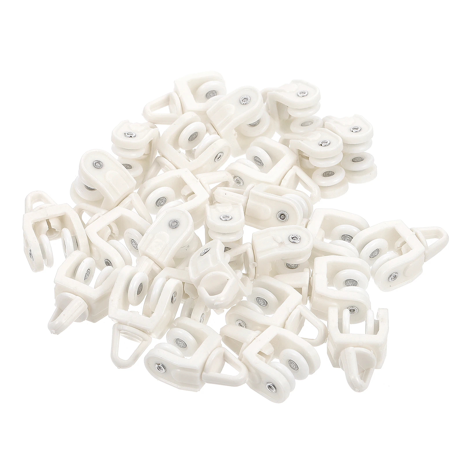 50Pcs Curtain Track Pulley Premium Plastic Stainless Steel Silent Rolling Curtain Glider Runner Accessories
50Pcs Curtain Track Pulley Premium Plastic Stainless Steel Silent Rolling Curtain Glider Runner Accessories