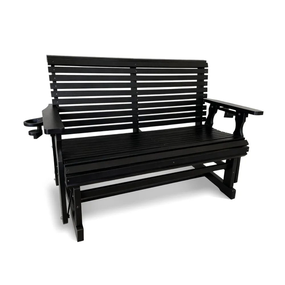 HDPE Patio Glider, Poly Lumber Weather-Resistant Outdoor Glider Bench, for Patio, Porch, Yard, Black
HDPE Patio Glider, Poly Lumber Weather-Resistant Outdoor Glider Bench, for Patio, Porch, Yard, Black