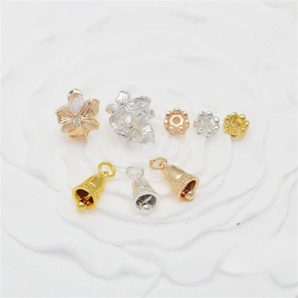 14k Gold Color-inlaid Zircon Flower Beaded Bell Pendant Ingot String Bead Loose Bead Hand String DIY Jewelry Charm Accessories
14k Gold Color-inlaid Zircon Flower Beaded Bell Pendant Ingot String Bead Loose Bead Hand String DIY Jewelry Charm Accessories