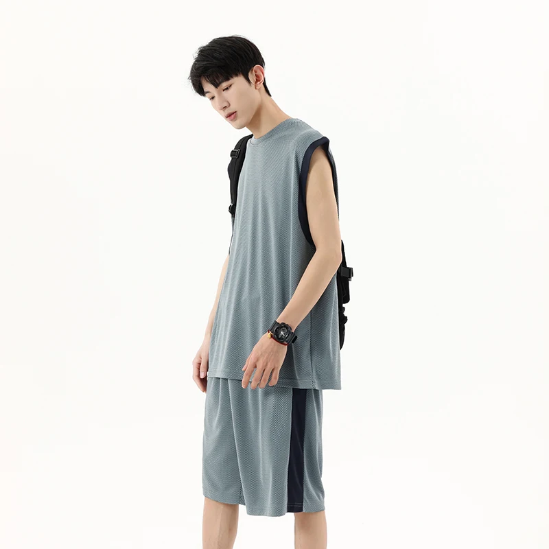 Two-piece Set Student Vest Set Summer Sports Basketball Suit Casual Quick Drying Sleeveless T-shirt Loose Oversized Mens Clothes
Two-piece Set Student Vest Set Summer Sports Basketball Suit Casual Quick Drying Sleeveless T-shirt Loose Oversized Mens Clothes