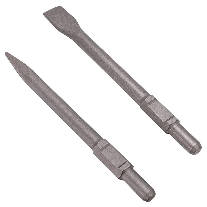A98E-2Pc 1-3/16 Inch Hex Chisel Set With Point & Flat Chisels For Heavy Duty Electric Demolition Jack Hammer Concrete Breaker
A98E-2Pc 1-3/16 Inch Hex Chisel Set With Point & Flat Chisels For Heavy Duty Electric Demolition Jack Hammer Concrete Breaker