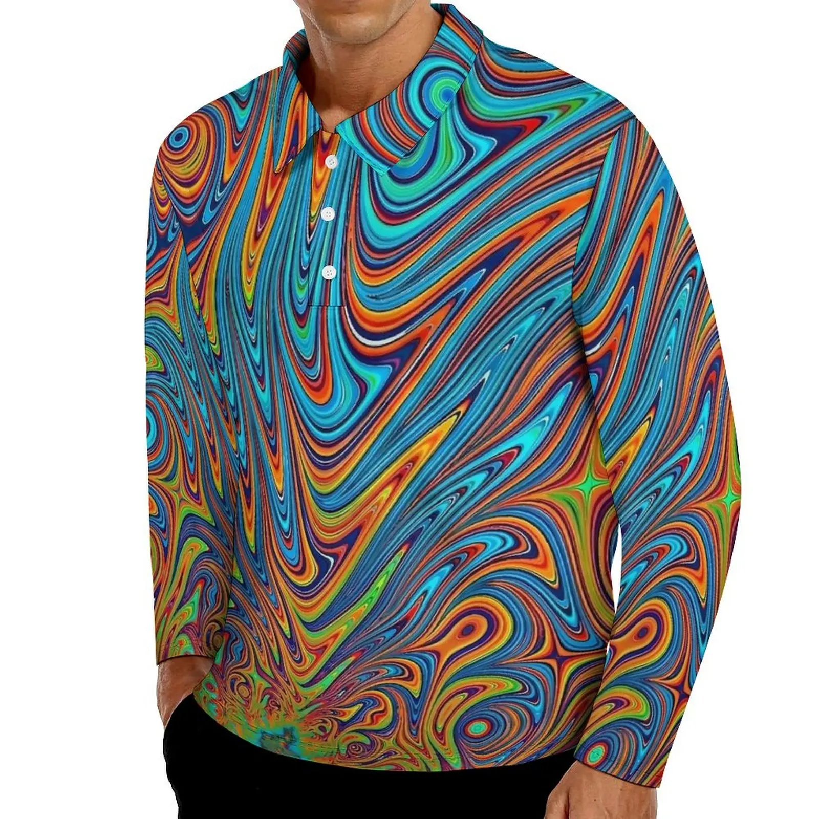 Contrast Color Polo Shirts Male Colorful Psychedelic Casual Shirt Autumn Aesthetic Collar Long Sleeve Custom Oversized T-Shirts
Contrast Color Polo Shirts Male Colorful Psychedelic Casual Shirt Autumn Aesthetic Collar Long Sleeve Custom Oversized T-Shirts