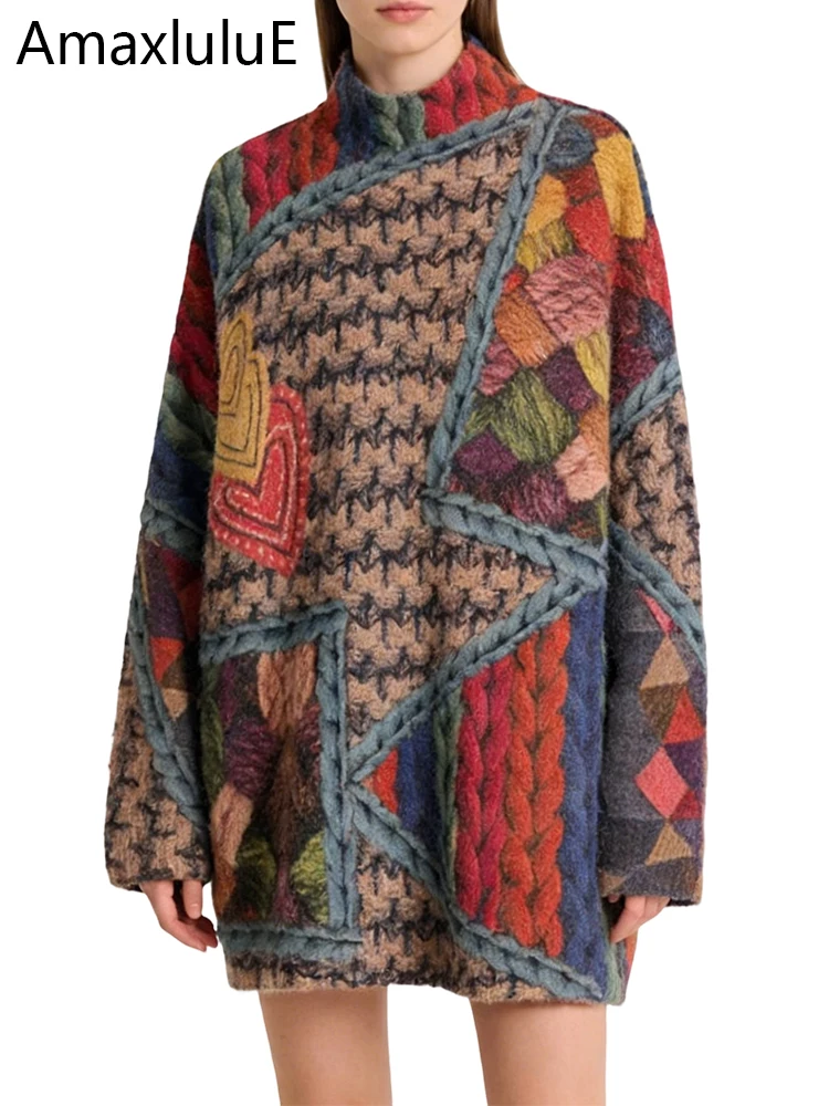 Amax LuluE 2025 Winter Fashion Women Printed Loose Knitted Turtleneck Sweaters Ladies Luxury Warm Jumpers Casual Cotton Pullover
Amax LuluE 2025 Winter Fashion Women Printed Loose Knitted Turtleneck Sweaters Ladies Luxury Warm Jumpers Casual Cotton Pullover