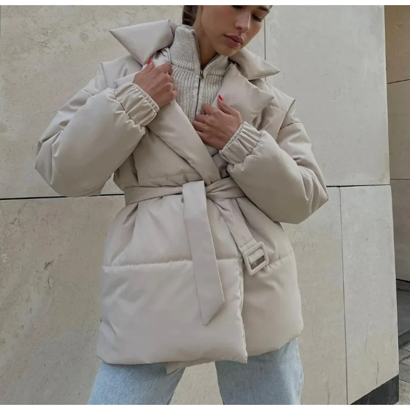 Осенняя женская одежда с толстыми воротниками и завязками на талии, хлопковые куртки, тонкие однотонные хлопковые куртки для женщин
Осенняя женская одежда с толстыми воротниками и завязками на талии, хлопковые куртки, тонкие однотонные хлопковые куртки для женщин