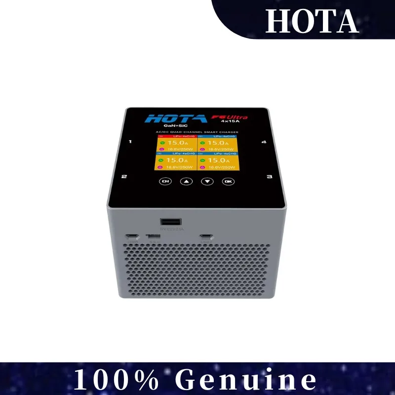 HOTA F6 Ultra 4-Channel 1000W Smart Charger Built-in Power Supply for 1-6S LiPo LiHV Li-ion FPV Drone RC Car
HOTA F6 Ultra 4-Channel 1000W Smart Charger Built-in Power Supply for 1-6S LiPo LiHV Li-ion FPV Drone RC Car