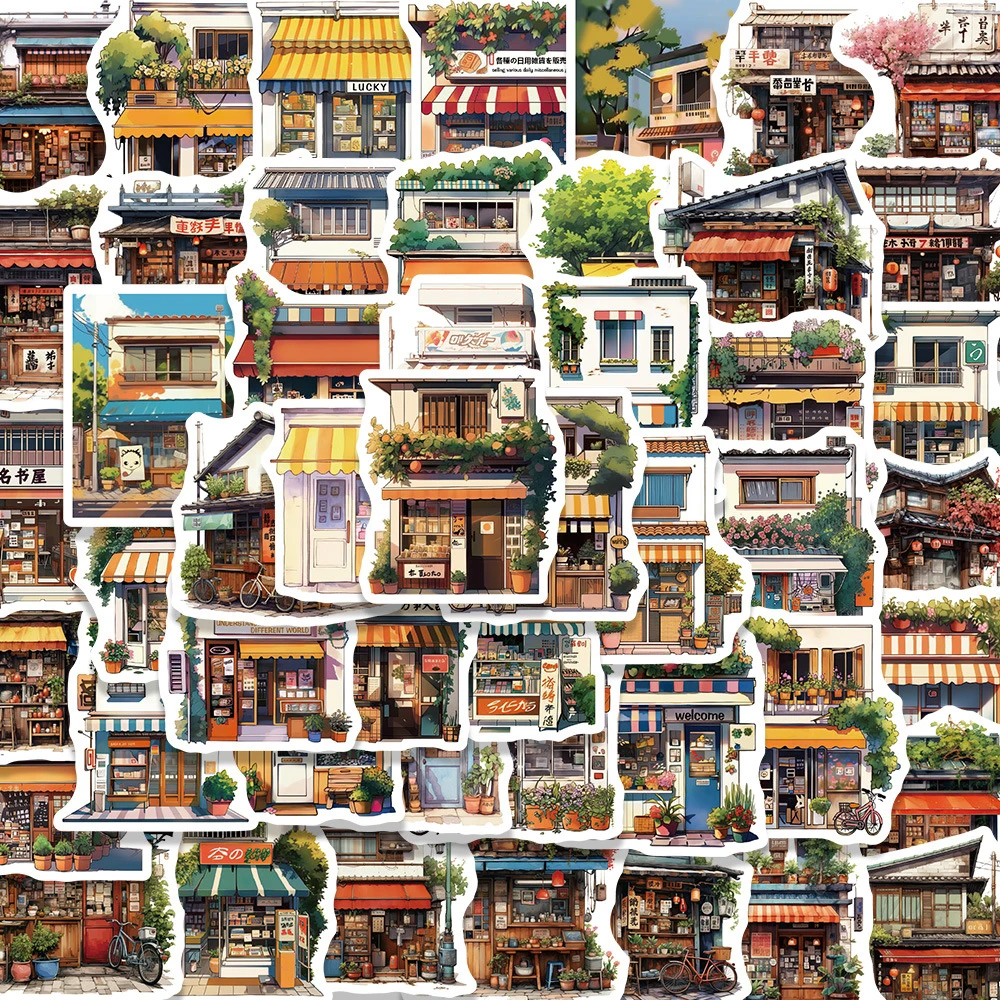 10/30/55pcs Anime Street Shop Stickers Cartoon Japan Building Sticker Laptop Wall Scrapbooking Window Art Graffiti Decal Toys
10/30/55pcs Anime Street Shop Stickers Cartoon Japan Building Sticker Laptop Wall Scrapbooking Window Art Graffiti Decal Toys