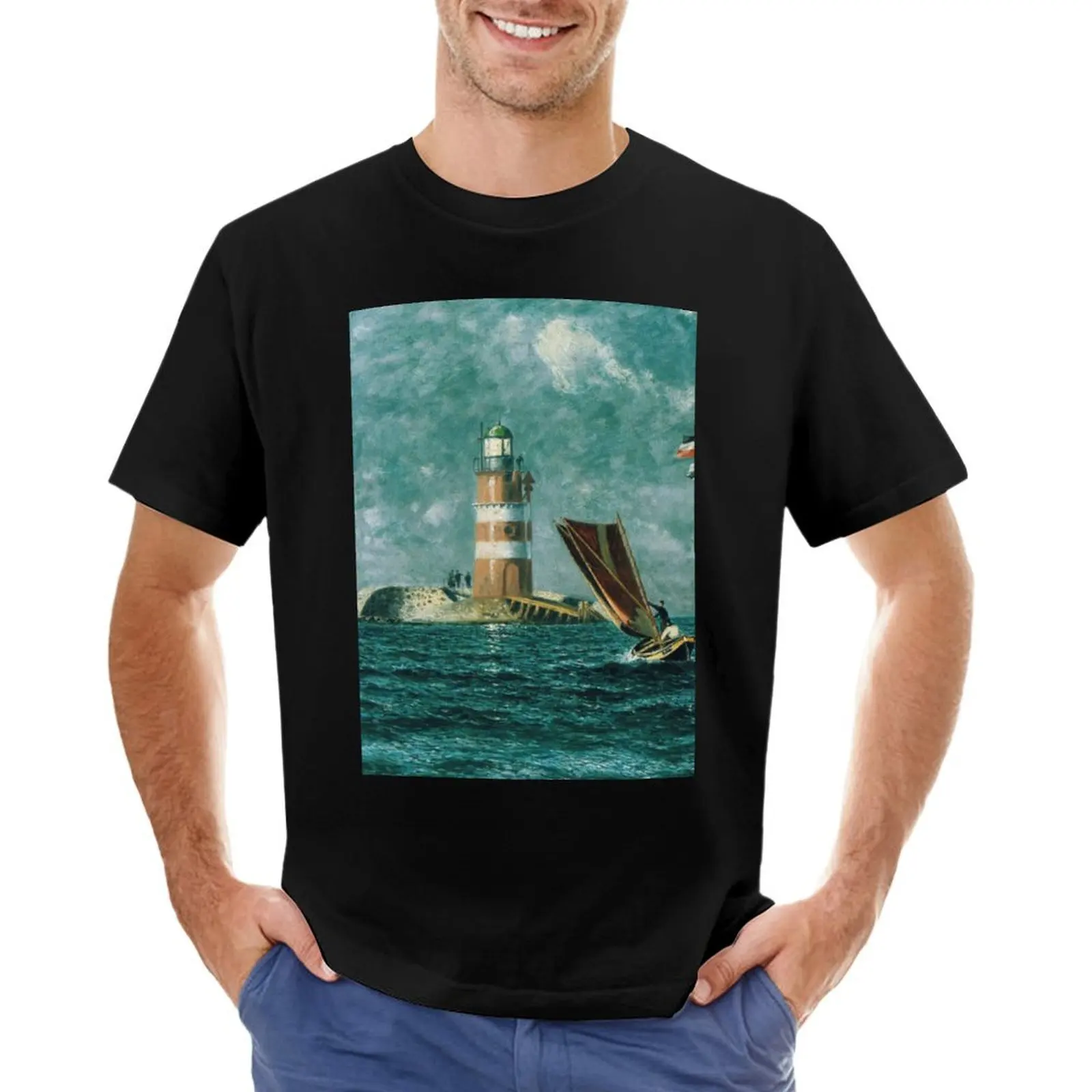 Vintage Painting of a Coastal Lighthouse (1895) T-Shirt blanks oversizeds black t shirts for men
Vintage Painting of a Coastal Lighthouse (1895) T-Shirt blanks oversizeds black t shirts for men