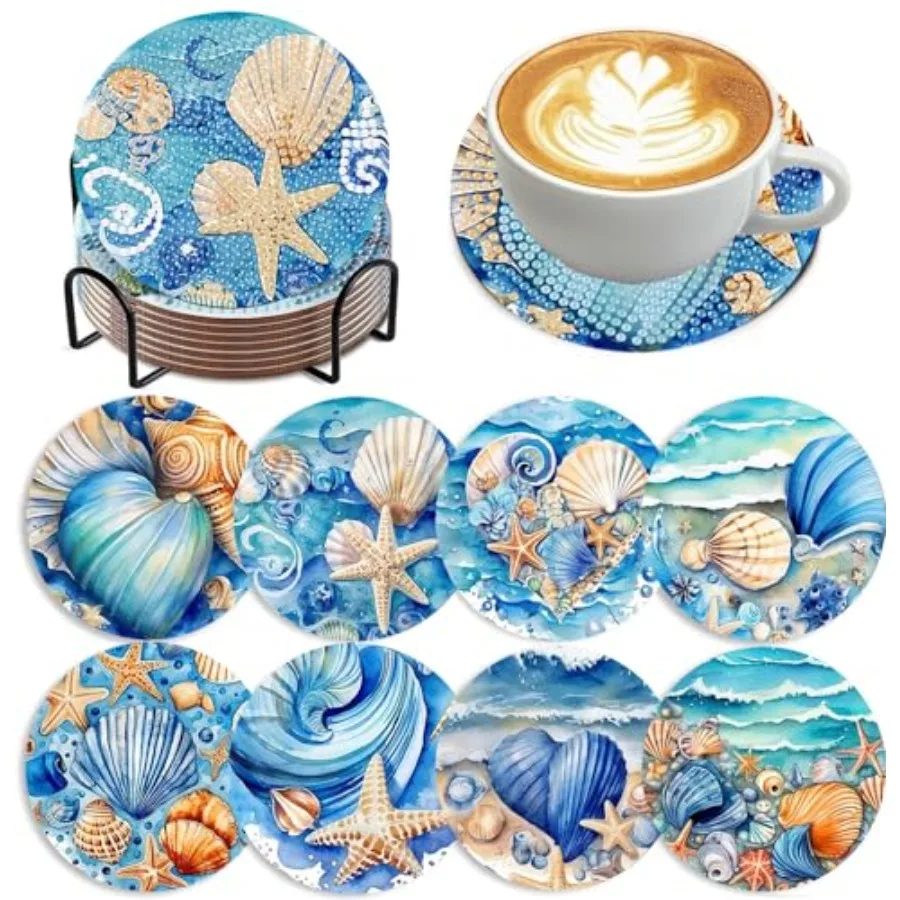 8 PCS Diamond Art Coasters Ocean Diamond Painting Coasters Kits Ocean Animals with Holder DIY for Beginners, Adults, Diamonds A
8 PCS Diamond Art Coasters Ocean Diamond Painting Coasters Kits Ocean Animals with Holder DIY for Beginners, Adults, Diamonds A