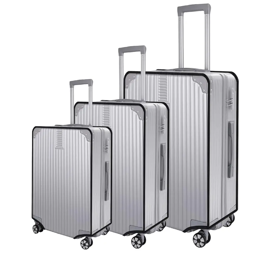 Free Shipping3 Pieces Luggage Cover Set for TSA Approved Suitcases,Waterproof,Dustproof,Anti-scratch Clear PVC Suitcase Covers P
Free Shipping3 Pieces Luggage Cover Set for TSA Approved Suitcases,Waterproof,Dustproof,Anti-scratch Clear PVC Suitcase Covers P
