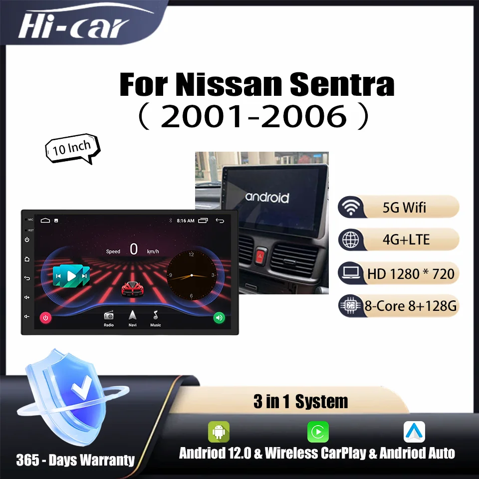 Car Radio for Nissan Sentra 2001-2006 GPS 4G LTE Multimedia Video Player Head Unit Radio Stereo 2din Wireless CarPlay & Android
Car Radio for Nissan Sentra 2001-2006 GPS 4G LTE Multimedia Video Player Head Unit Radio Stereo 2din Wireless CarPlay & Android