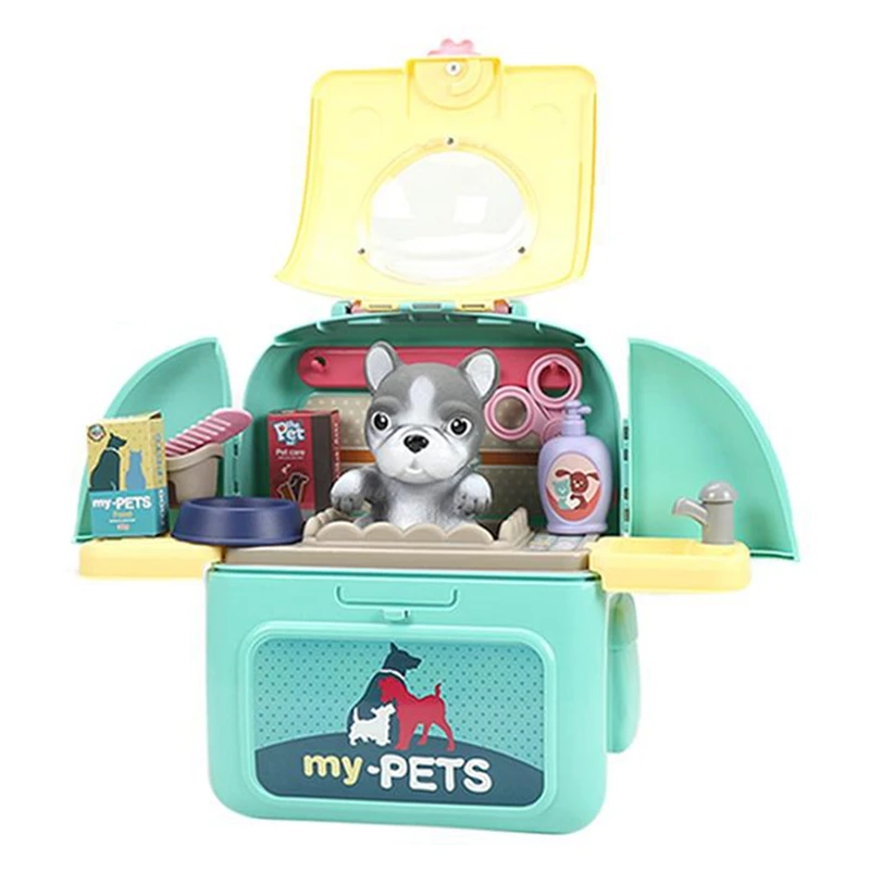 Animals Cartoon Pet Toys Realistic Pet Vet Backpack Pretend Play Toy Veterinarian Kit Cat Dog Care Play Set
Animals Cartoon Pet Toys Realistic Pet Vet Backpack Pretend Play Toy Veterinarian Kit Cat Dog Care Play Set