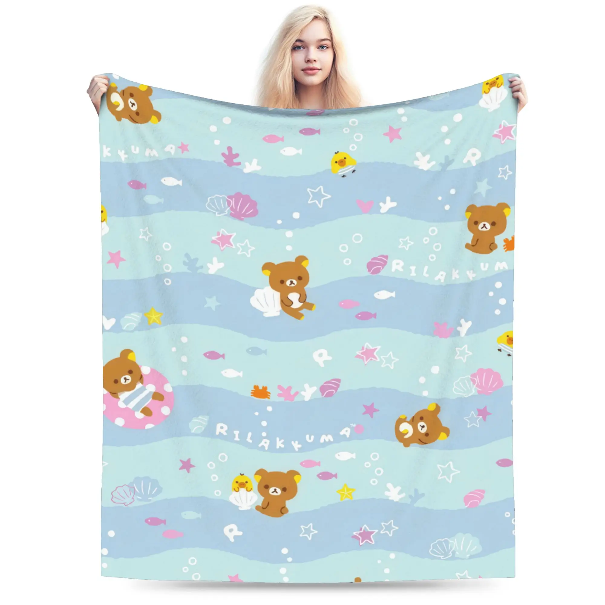 Cartoon Rilakkuma Blanket Fleece Autumn/Winter Portable Super Warm Throw Blankets for Bedding Office Bedding Throws
Cartoon Rilakkuma Blanket Fleece Autumn/Winter Portable Super Warm Throw Blankets for Bedding Office Bedding Throws