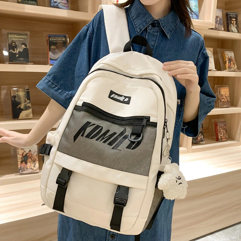 Unisex Large Capacity Students Backpack Korean Solid Color Boys Girls Campus Style Schoolbag Nylon Waterproof Travel Bag Fashion
Unisex Large Capacity Students Backpack Korean Solid Color Boys Girls Campus Style Schoolbag Nylon Waterproof Travel Bag Fashion