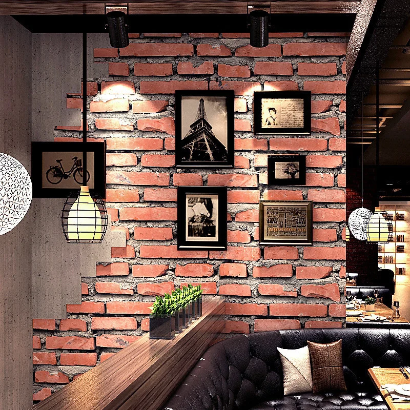 Nostalgic 3D three-dimensional simulation brick pattern red brick wallpaper Cafe Bar Restaurant red brick wallpaper
Nostalgic 3D three-dimensional simulation brick pattern red brick wallpaper Cafe Bar Restaurant red brick wallpaper